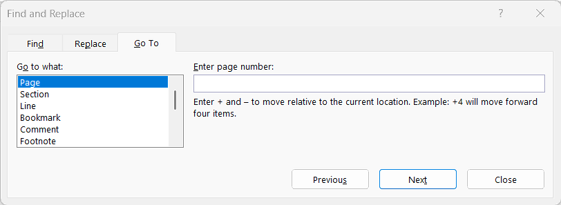 Go To Options in Word