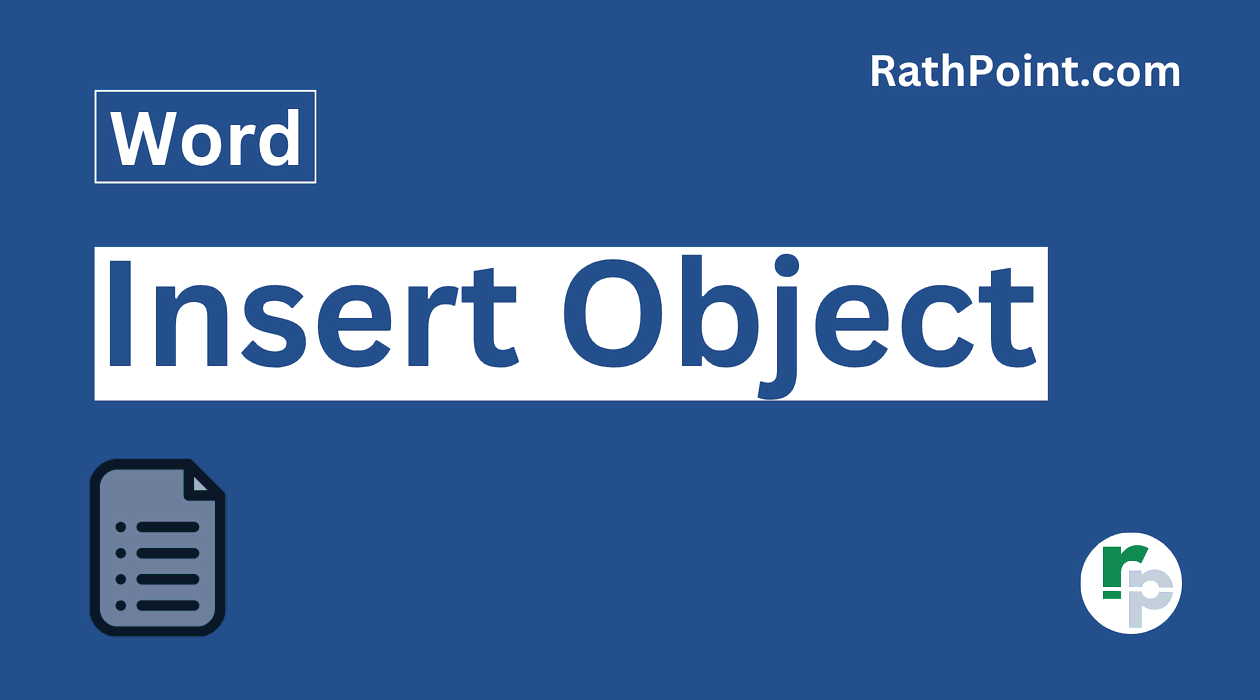 How to Insert Object in Microsoft Word