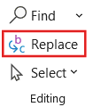 Replace in Microsoft Word