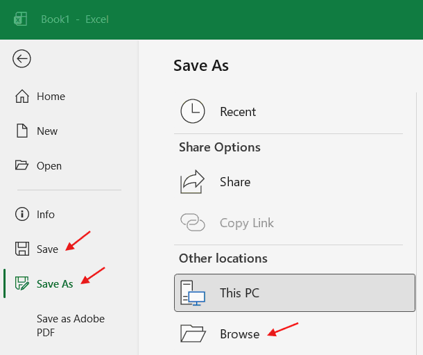 Save an Excel File Save an Excel File